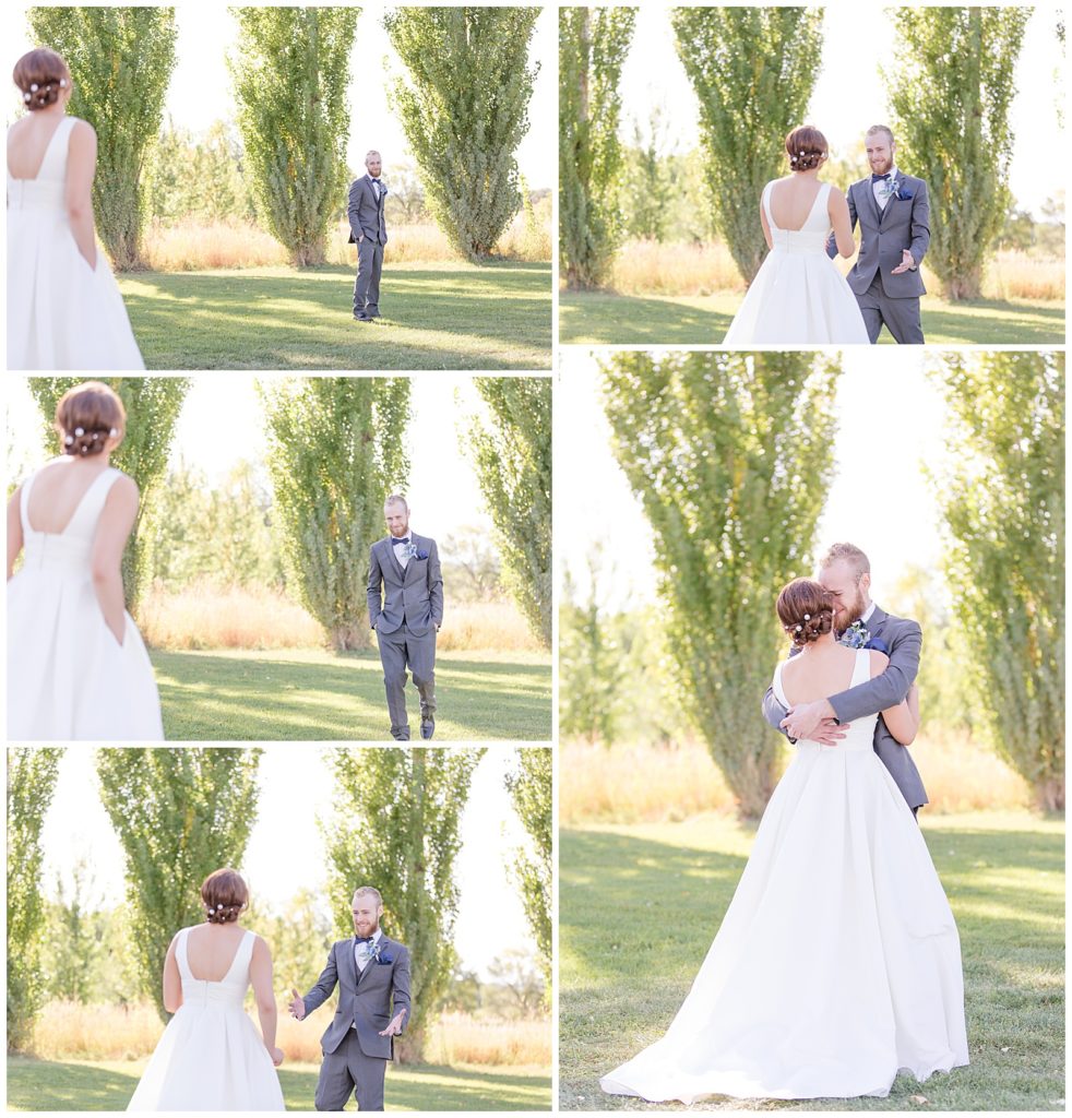 First look wedding day | Olathe CO Wedding Photographer | Lock Stock & Barrel
