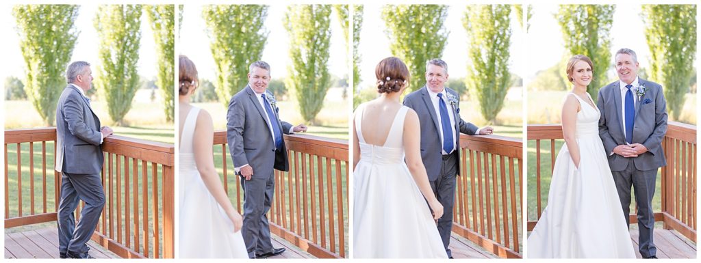Bride does a First look with dad