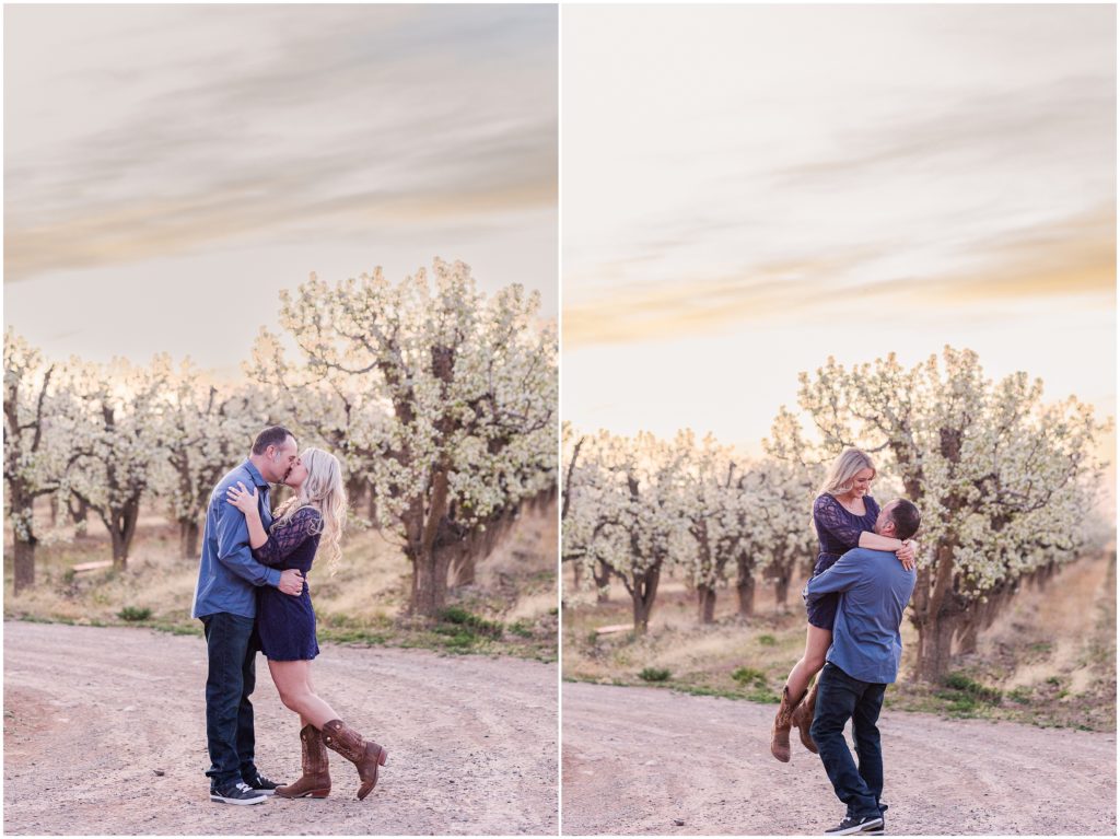Sweet photos from engagement session | Sunset golden hour images inspiration | Olathe Co photographer 