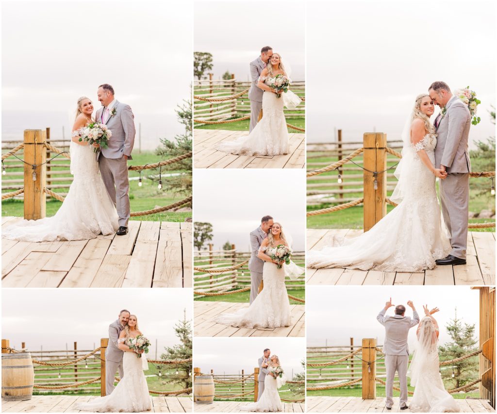 sunset porch bride and groom images 