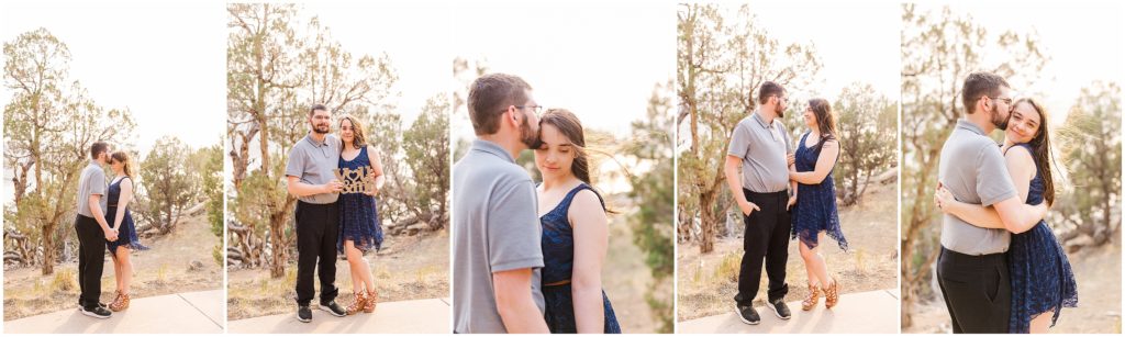 Standing engagement photos
