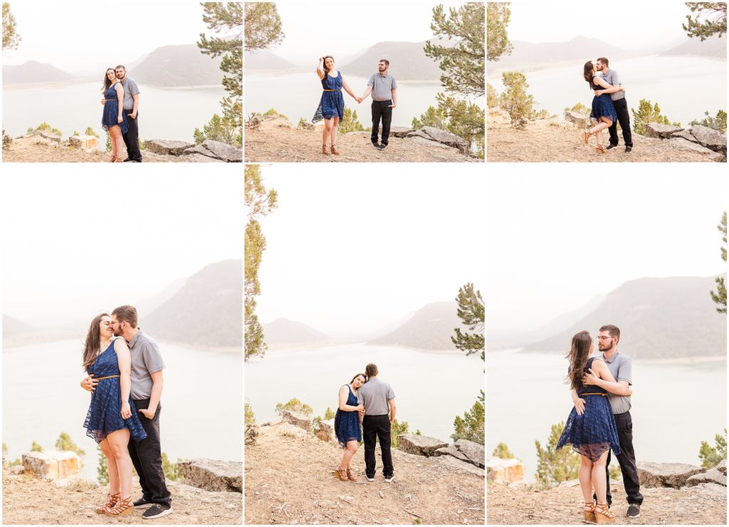 Summer mountain top engagement session 