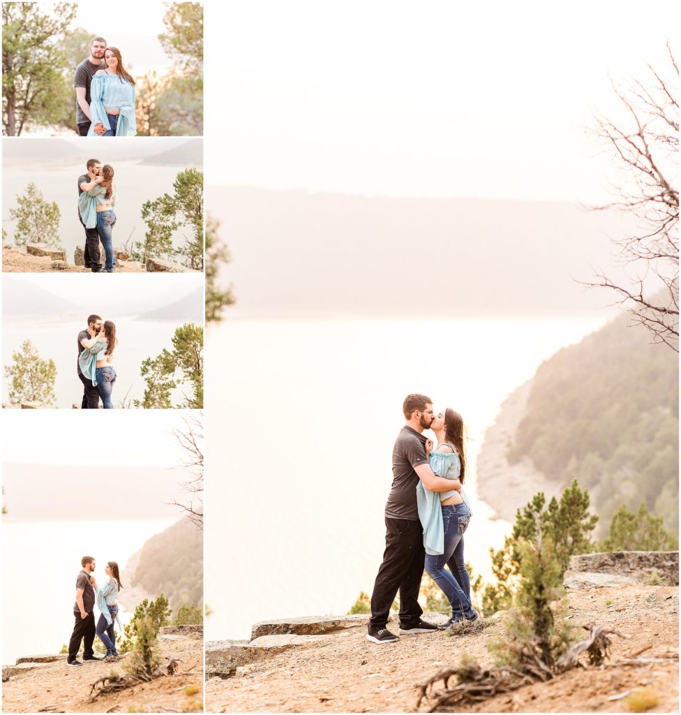 Breathtaking summer mountain top engagement session