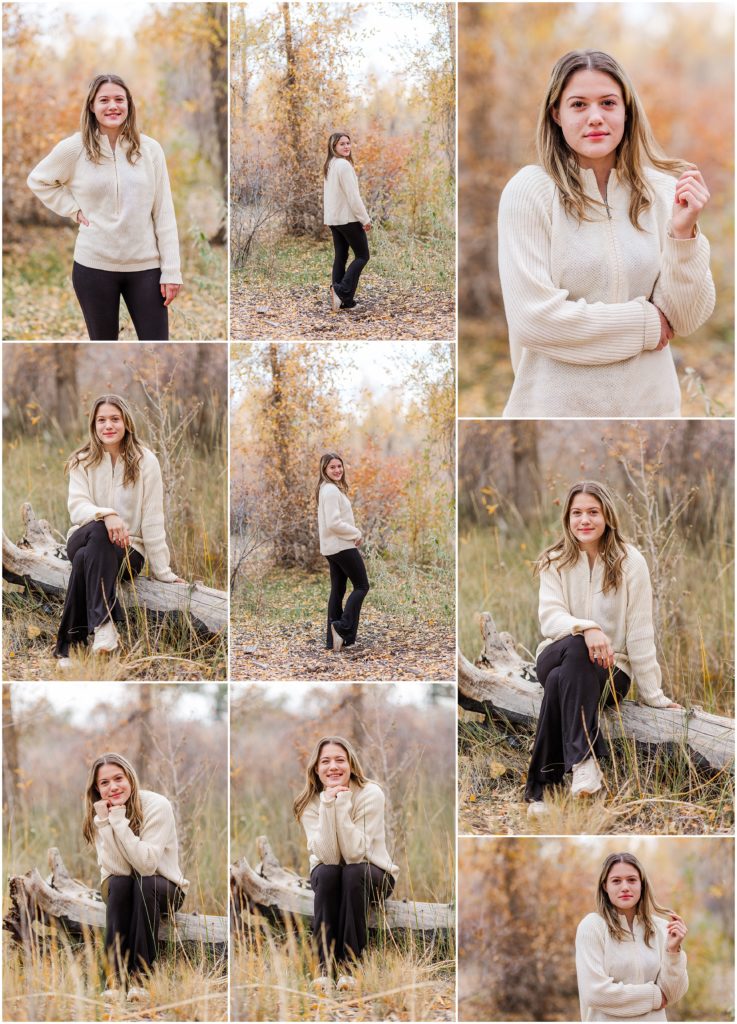 Fall colors during senior girl session
