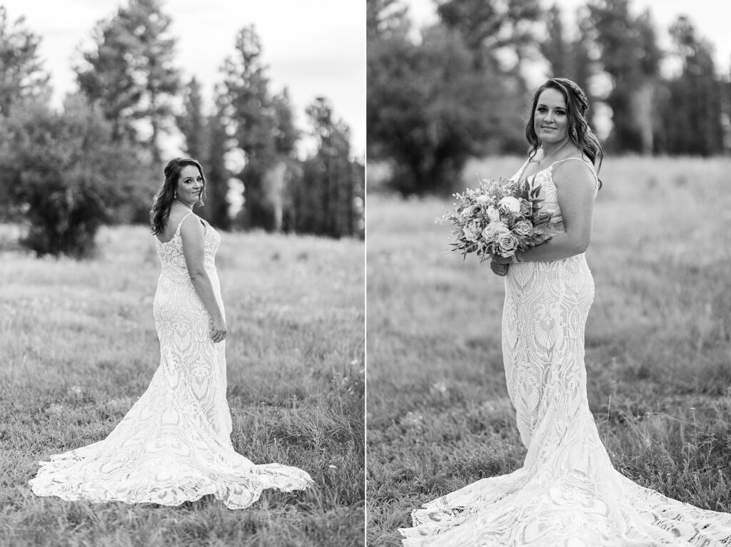 Black and white bridal portraits | Nucla Wedding Photographer 
