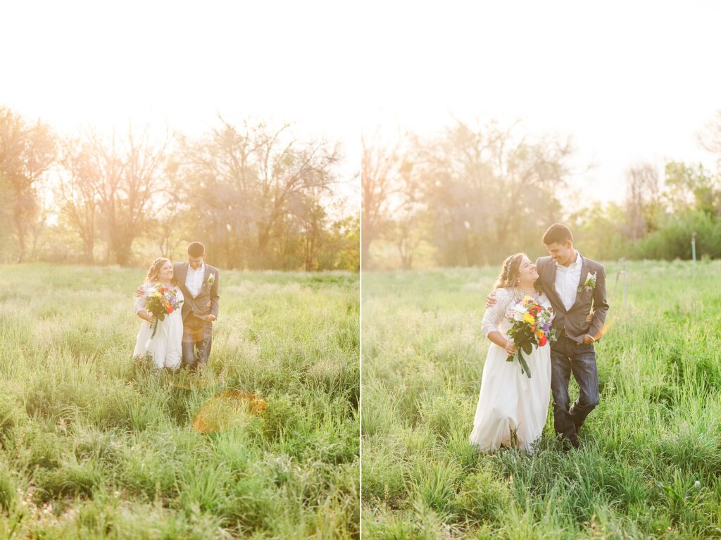 Walking bride and groom poses
Montrose Photographer
Colorado Weddings
Wildflower bouquet
