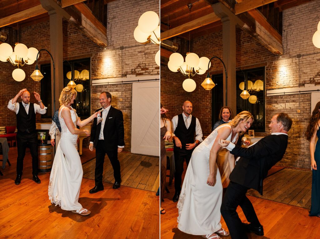 Ouray Colorado wedding reception celebration with guests