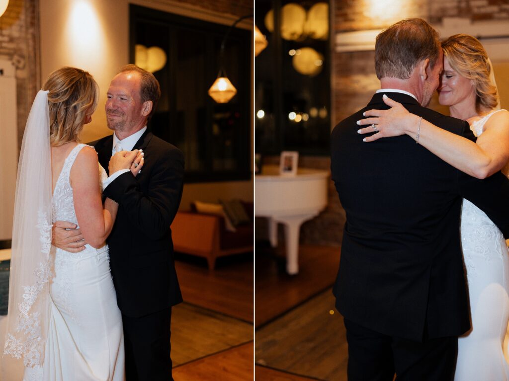 first dance at Ouray Colorado wedding reception at The Association, Montrose Colorado