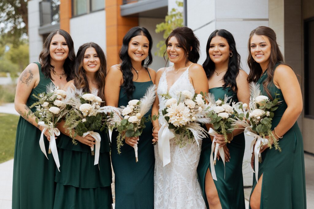 bridal party getting ready at Red Earth Venue Moab wedding morning