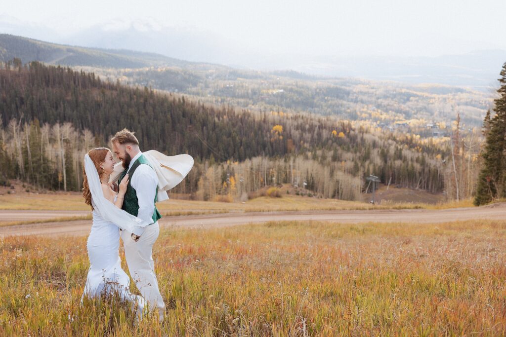Golden hour elopement photos in Telluride Colorado