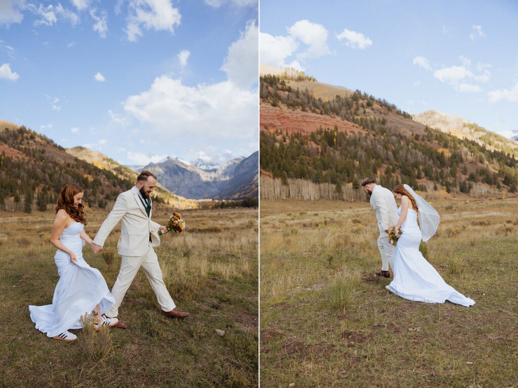 Scenic Telluride elopement ceremony in the San Juan Mountains