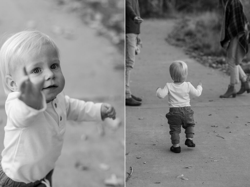 outdoor family session with a toddler in Montrose Colorado fall landscape
