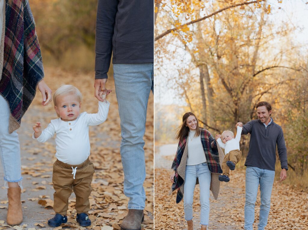 warm and playful family moments in Montrose Colorado fall colors