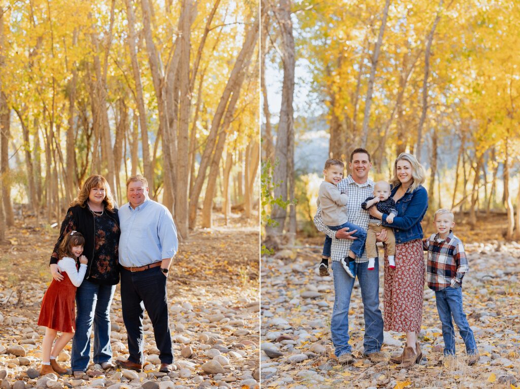 Family laughing together during outdoor session in Fruita Colorado